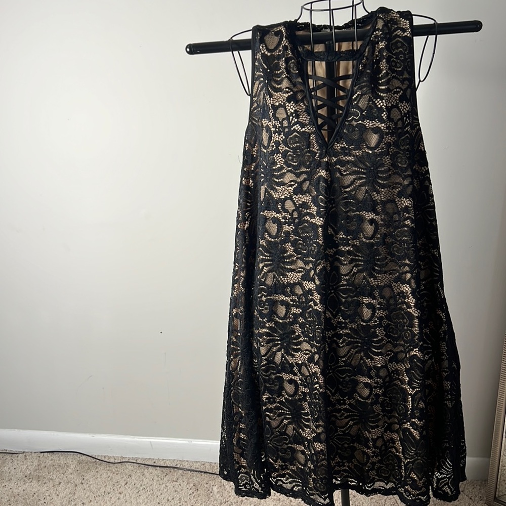 Black lace dress